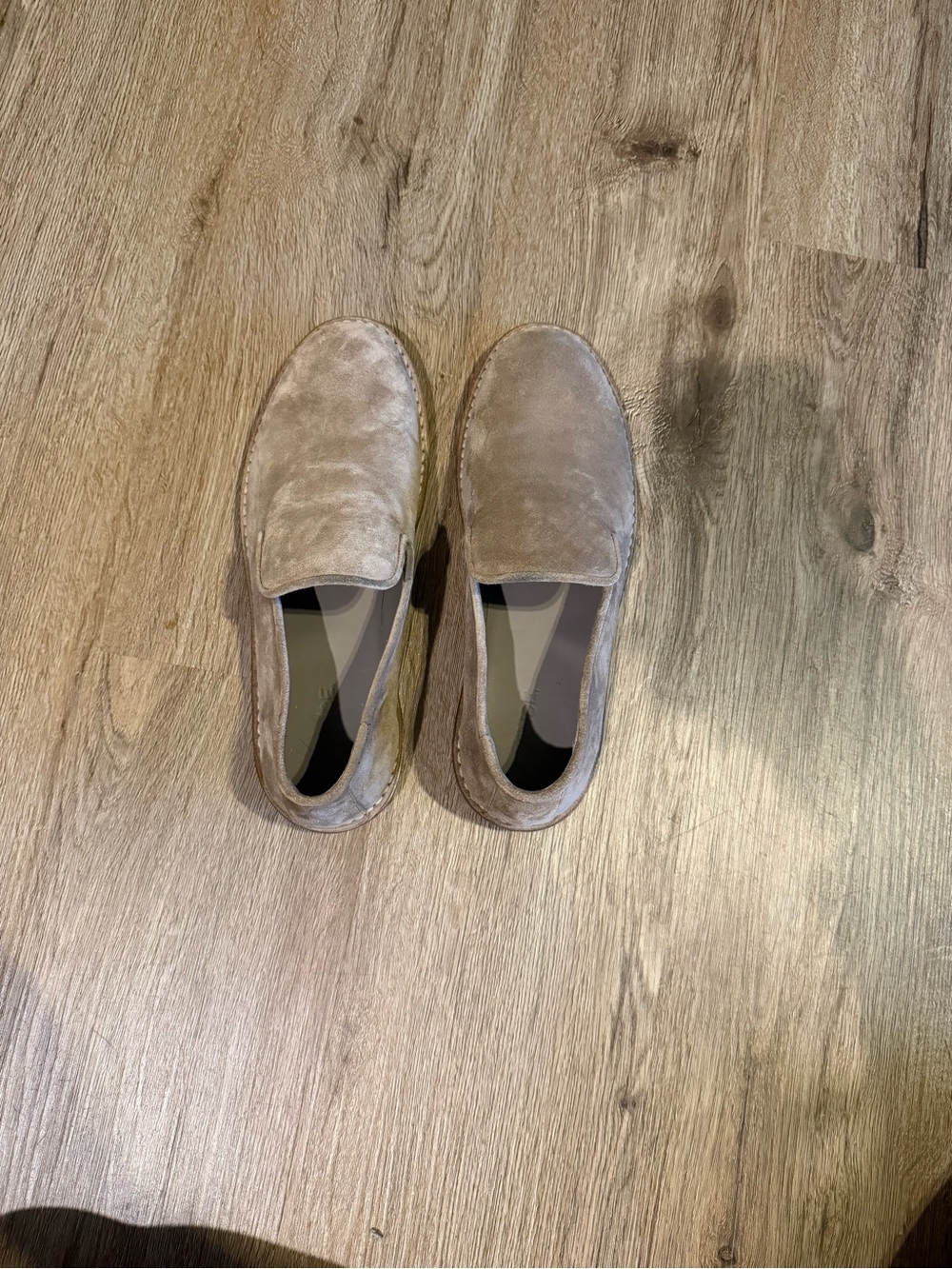 Vince Women's Suede Slip-On Loafers in Light Taupe